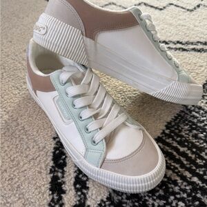 White and Tan Women's Rocket Dog Sneakers